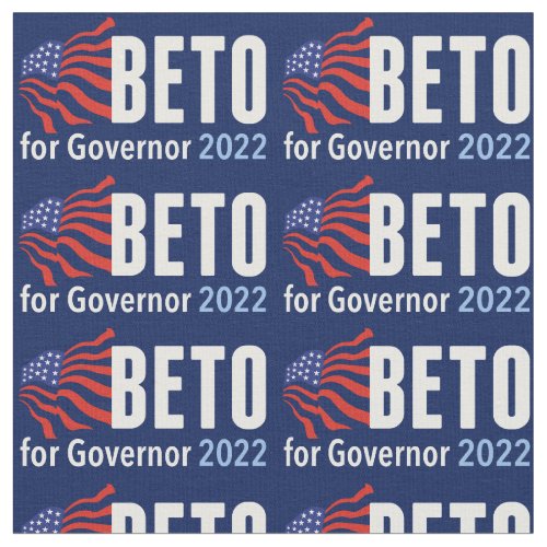 Beto for Governor 2022 Texas Election Blue Flag Fabric