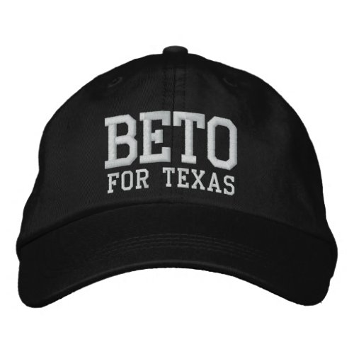 Beto for Texas black and white Embroidered Baseball Cap