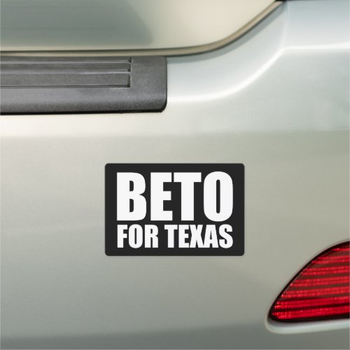 Beto For Texas black and white modern Car Magnet