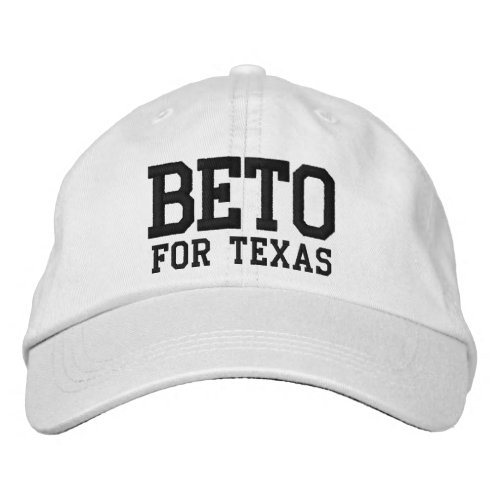 Beto for Texas black white custom Embroidered Baseball Cap
