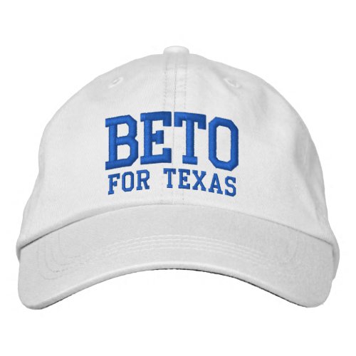 Beto for Texas blue and white custom  Embroidered Baseball Cap