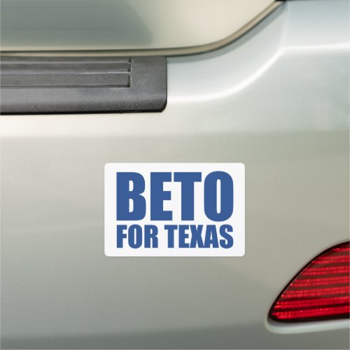 Beto For Texas blue and white modern Car Magnet