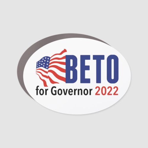 Beto for Texas Governor 2022 American Flag Car Magnet
