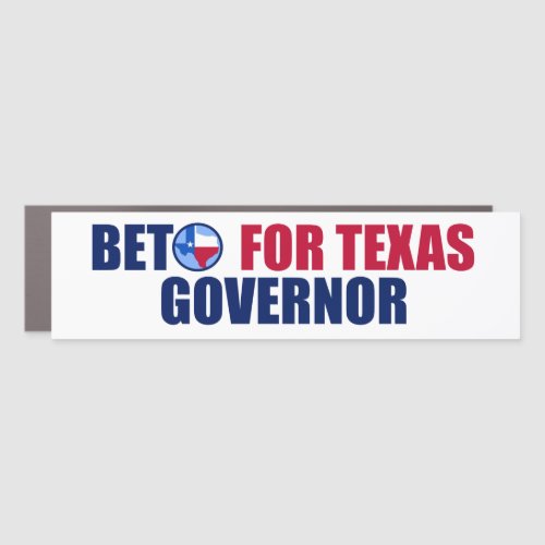 Beto for Texas Governor 2022 Election Bumper Car Magnet