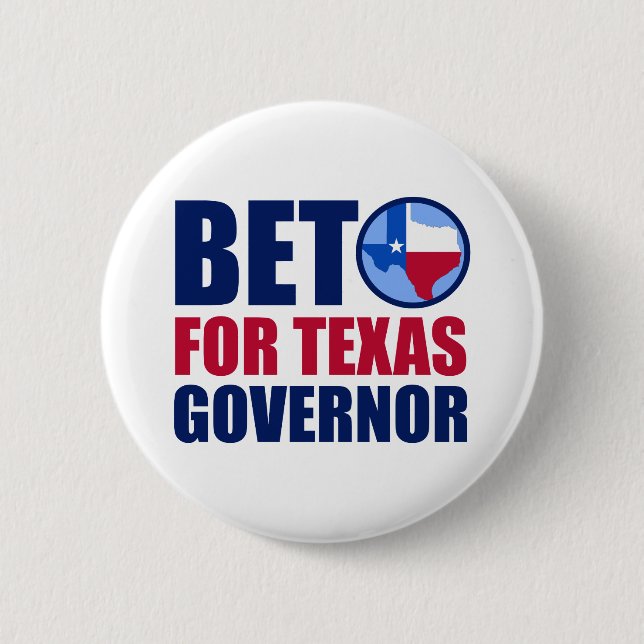 Beto for Texas Governor 2022 Midterm Election Button (Front)