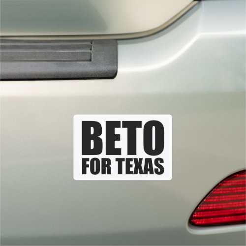 Beto For Texas white and black modern Car Magnet