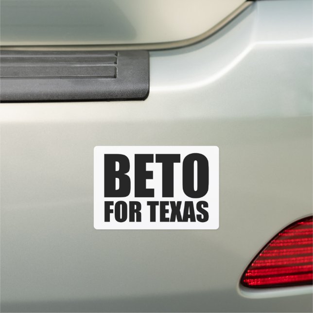 Beto For Texas white and black modern Car Magnet (In Situ)