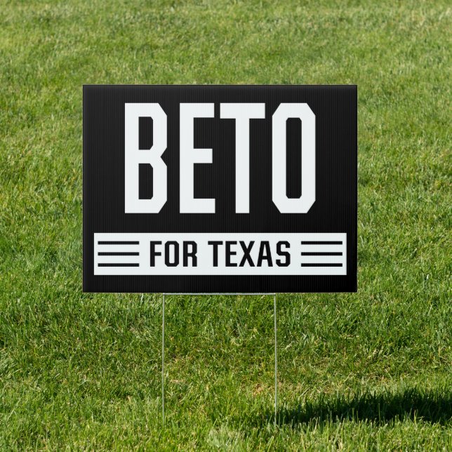 Beto for texas yard sign Yard Sign (Insitu)