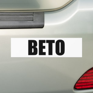 Beto O’Rourke black and white modern typography Bumper Sticker