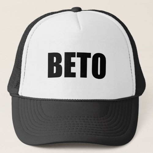 Beto ORourke black and white modern typography Trucker Hat