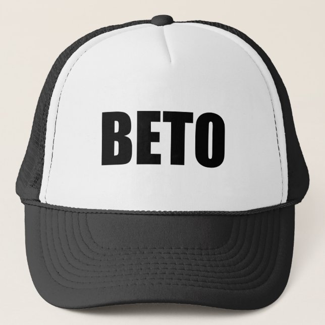 Beto O’Rourke black and white modern typography Trucker Hat (Front)