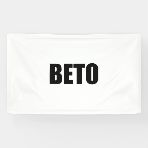 Beto OâRourke blue and white modern typography Banner