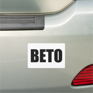 Beto O’Rourke blue and white modern typography Car Magnet