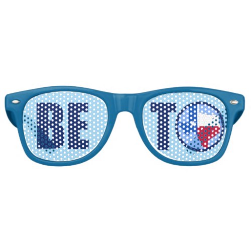 Beto ORourke 2022 Texas Governor Election Blue Retro Sunglasses