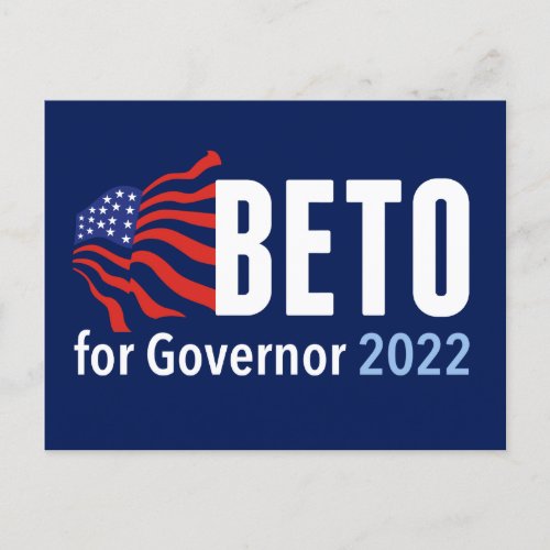 Beto ORourke for Governor 2022 Texas Election Postcard