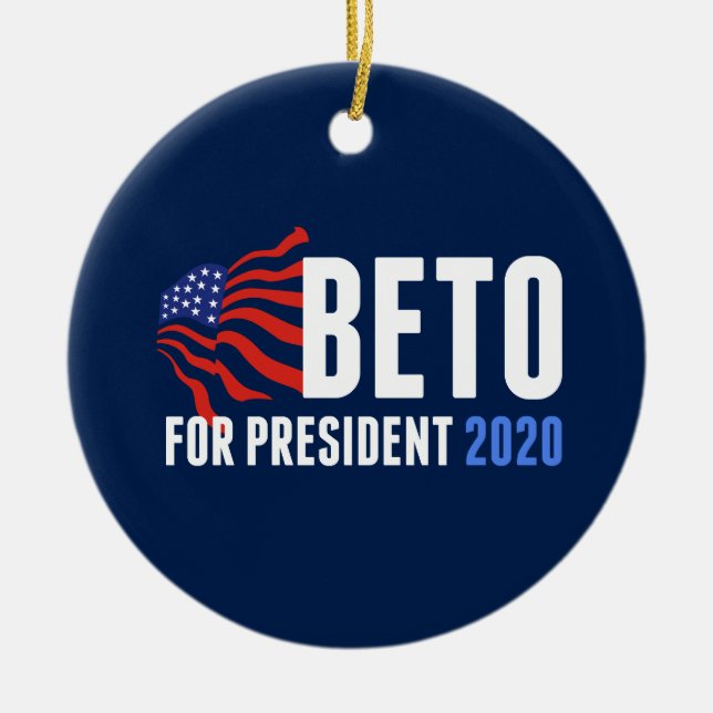 Beto O'Rourke for President 2020 Ceramic Ornament (Front)