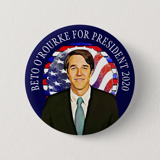 Beto O'Rourke for President 2020 US Election Button (Front)