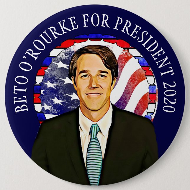 Beto O'Rourke for President 2020 US Election Button (Front)