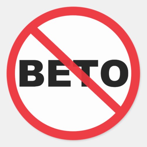 Beto ORourke for President Anti Classic Round Sticker