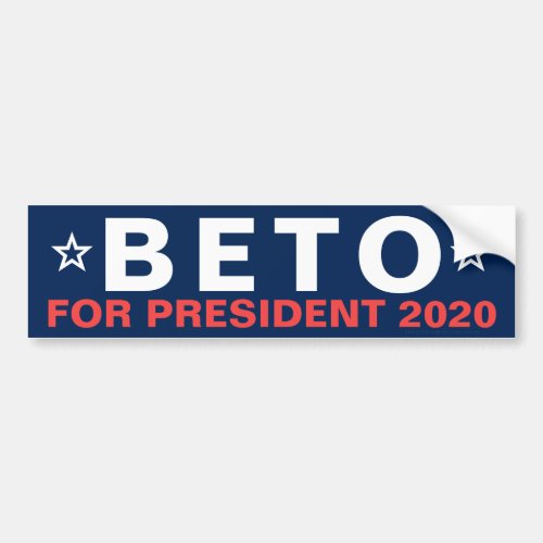 Beto ORourke for President Election Democrat 2020 Bumper Sticker
