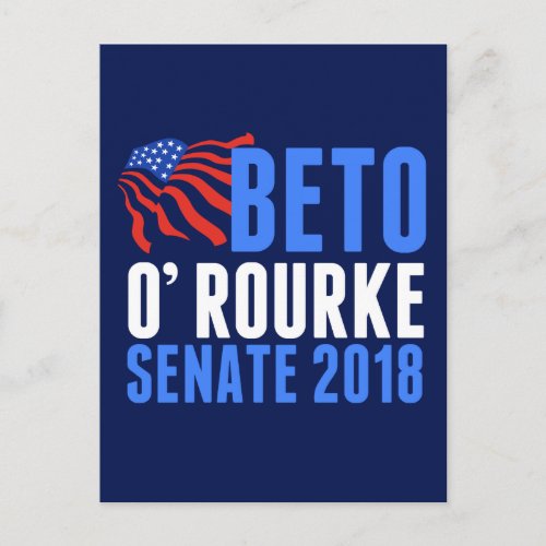 Beto ORourke for Senate 2018 Postcard