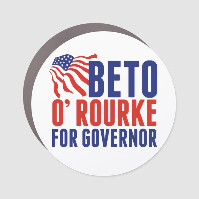 Beto O'Rourke for Texas Governor 2022 Election Car Magnet (Front)