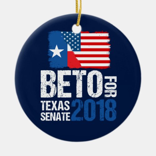 Beto ORourke for Texas Senate 2018 Election Ceramic Ornament