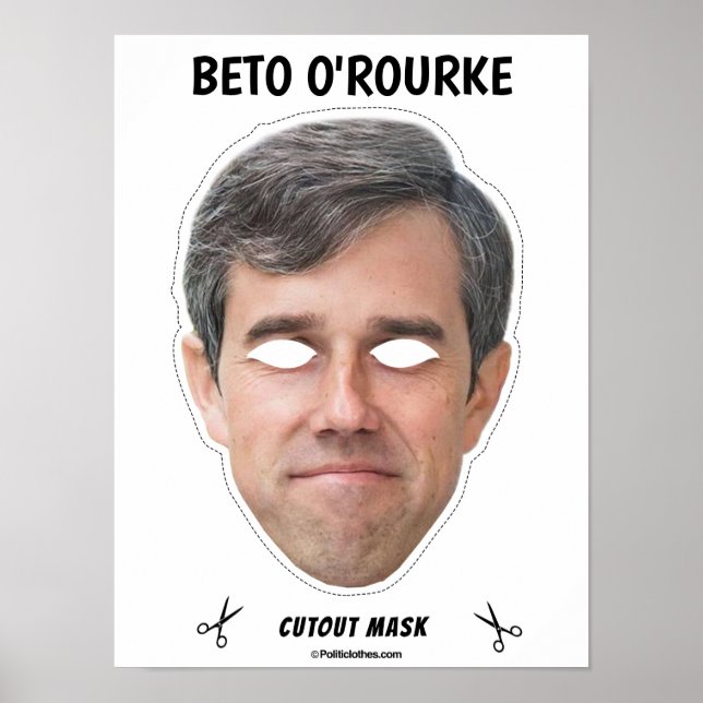 BETO O'ROURKE Halloween Mask Poster (Front)
