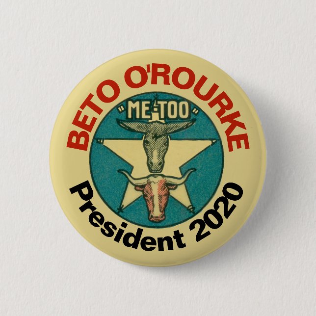 Beto O'Rourke President 2020 Button (Front)