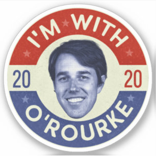 Beto O'Rourke President 2020 Democrat Photo Retro Sticker