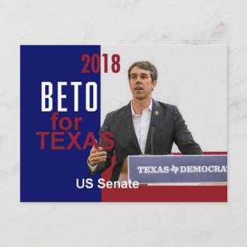 Beto O'rourke Texas 2018 Postcard by samappleby at Zazzle