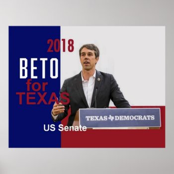 Beto O'rourke Texas 2018 Poster by samappleby at Zazzle
