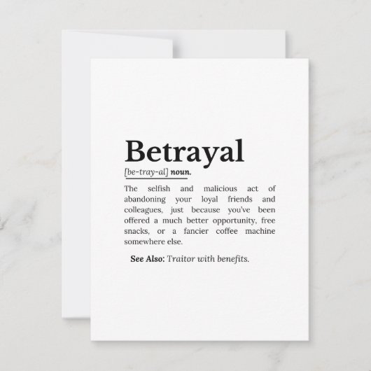Betrayal Definition Funny Version (Front)
