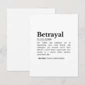 Betrayal Definition Funny Version (Front/Back)