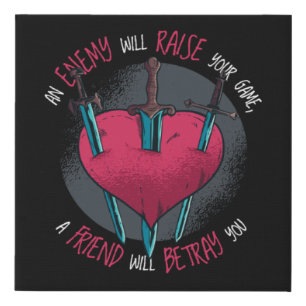 Betrayal Quote Faux Canvas Print