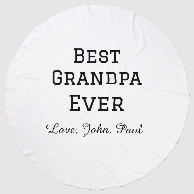 Bets Grandpa ever grandfather gifts simple name Beach Towel (Front)