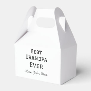 Bets Grandpa ever grandfather gifts simple name Favor Boxes