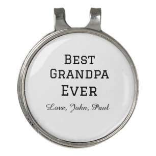 Bets Grandpa ever grandfather gifts simple name Golf Hat Clip