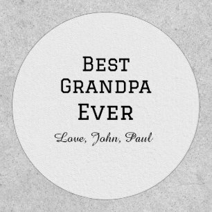 Bets Grandpa ever grandfather gifts simple name Patch