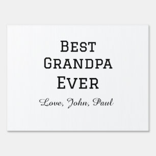 Bets Grandpa ever grandfather gifts simple name Sign