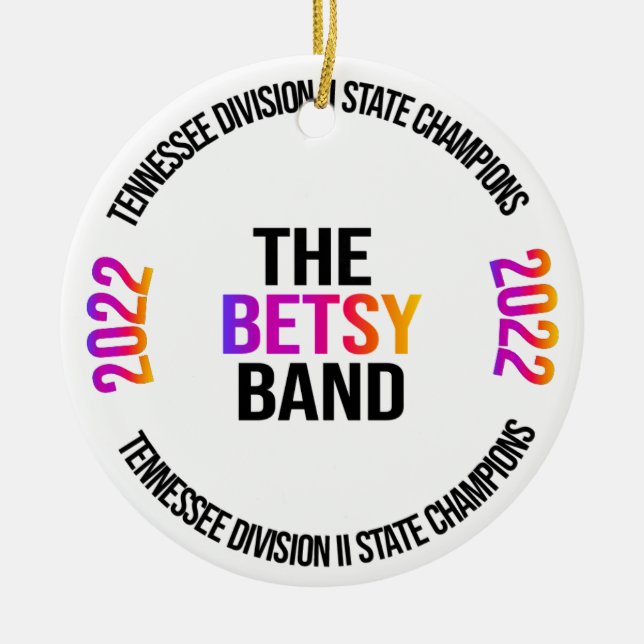 Betsy Band State Championship Ornament (Front)