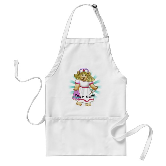 Betsy bear nurse  adult apron (Front)