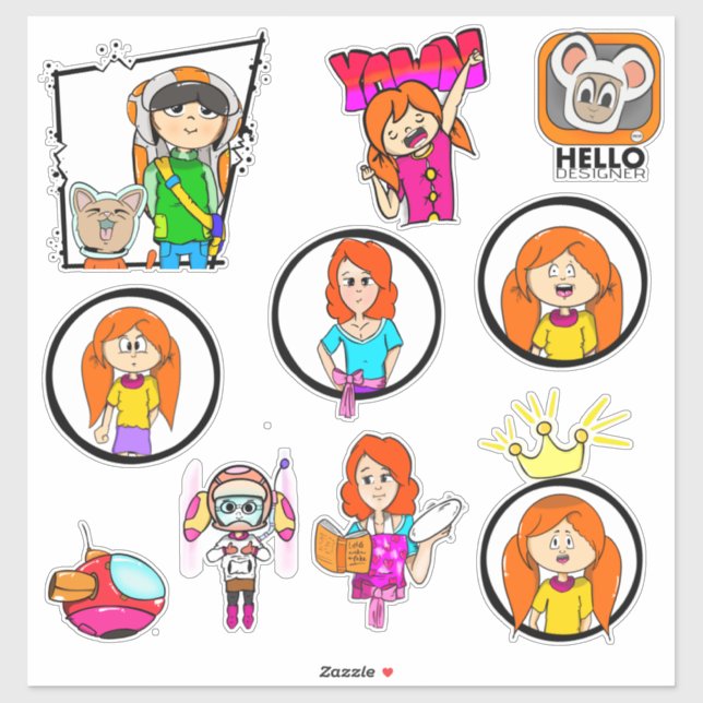 Betsy Blue Sticker set 2 (Sheet)