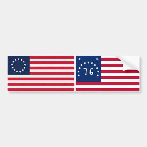 Betsy Ross 13 Stars American Flag Bumper Sticker