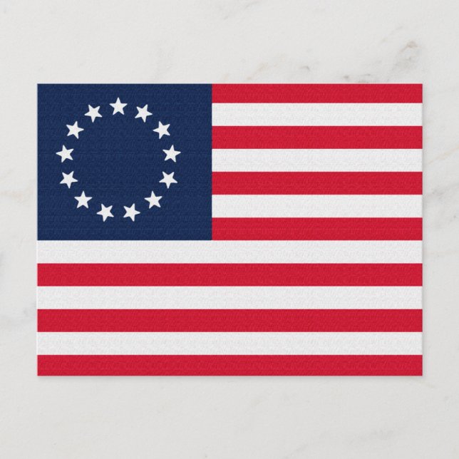 Betsy Ross 13 Stars American Flag Postcard (Front)