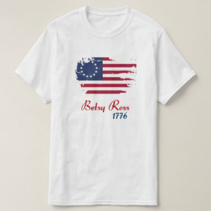 Betsy Ross 1776 Flag 13 Stars Usa American Flag T-Shirt