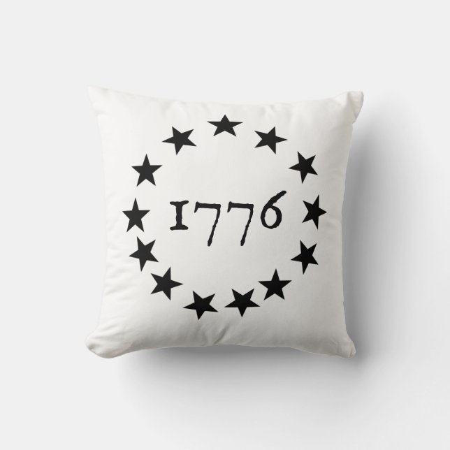Betsy Ross 1776 Throw Pillow (Front)