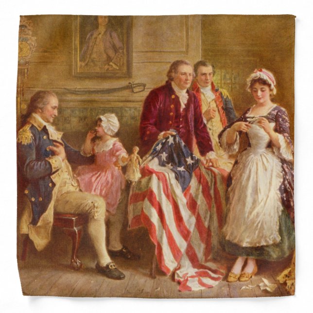 Betsy Ross, 1777 (American History) (USA Patriot) Bandana (Front)