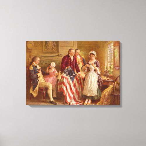 Betsy Ross 1777 American History USA Patriot Canvas Print