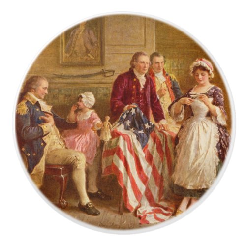 Betsy Ross 1777 American History USA Patriot Ceramic Knob